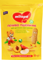 Печиво пшеничне для дітей від 12міс з яблучно-персиковим смаком Milupa д/п 150г