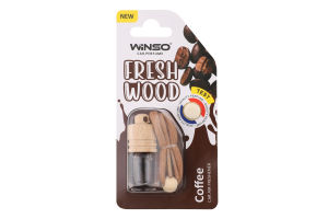 Ароматизатор д/авто Fresh Wood Coffee 4мл блістер Winso