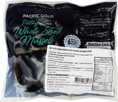 Мидии чилийские в раковинах в собственном соку 40/60 Pacific Gold в/м в/у 500г
