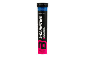 Добавка дієтична шипучая таблетка со вкусом черники и малины L-сarnitine BioTechUSA 20шт