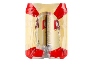 Пиво 4х500мл 4.2% світле фільтроване пастеризоване Kralovske Svetle Krusovice м/у