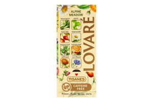 Бленд чая травяного с плодами и цветами Альпийский луг Lovare к/у 24х1.5г