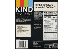 KIND Fruit & Nut Bars Dark Chocolate Almond & Coconut - 12 CT