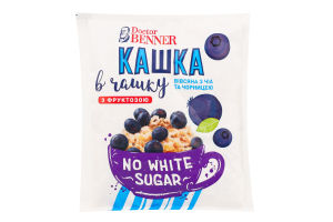 Каша овсяная с чиа и черникой Кашка в чашку Doctor Benner м/у 40г