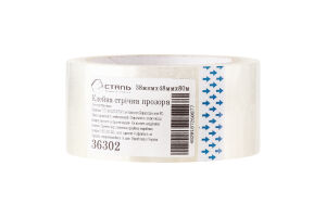 Стрічка пакувальна Сталь клейка прозор 48х80 36302