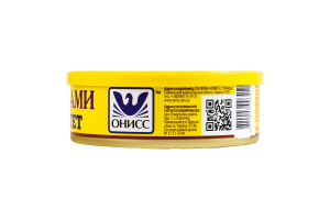 Паштет з грибами стерилізований Онисс з/б 240г