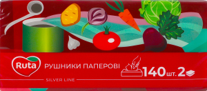Полотенца бумажные в листах 2-х слойные 225х200мм Ruta 140шт