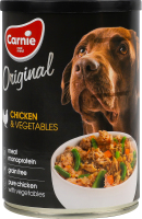 Корм консервированный полнорационный для взрослых собак Мясо курицы с овощами Original Carnie ж/б 400г