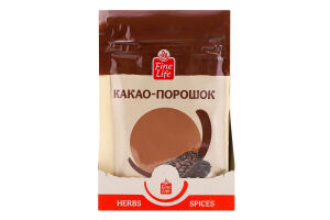 Какао-порошок 10-12% с пониженным содержанием жира Fine Life д/п 100г