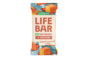 Батончик Lifebar протеїн вівс солона карам органіч