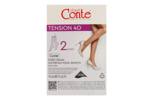 Получулки женские Conte elegant Tension 40den 23-25 nero 2пары
