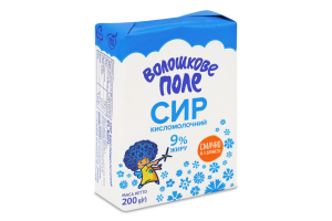 Сир кисломолочний 9% 200г еколін Волошкове поле