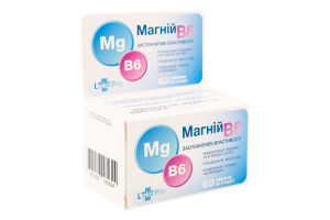 Добавка дієтична Магній В6 60пігулок ЛекоПро