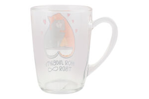 Чашка White coffe Це кохання 330мл скло Galleryglass