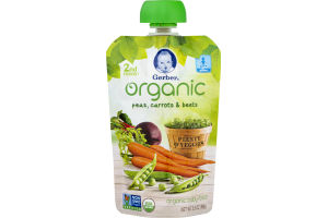 Gerber Organic Baby Food Peas, Carrots & Beets