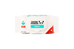 Серветки вологі Green Fresh Antibacterial Snow Panda 100шт