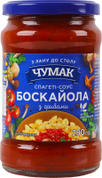 Спагетти-соус с грибами Боскайола пастеризованный Чумак с/б 290г