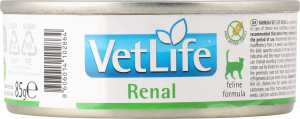 Корм д/котів Vet Life Renal д/підтримки функції нирок 85г ж/б Farmina