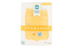 Сир твердий Пряжений 50% Молочна гільдія ТГУ СЕРВ (шт.) 0,15кг (1/8) ящик