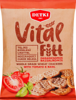 Крекери цільнозернові пшеничні з помідорами та базиліком без додавання цукру Vital Fitt Detki м/у 100г