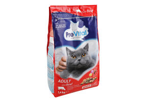 Корм для котів PreVital з яловичиною сухий