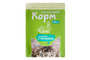 Корм д/котів Українська зірка 100 г з кроликом