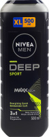 Гель для душу для тіла, обличчя та волосся 3в1 Sport Deep Nivea Men 500мл