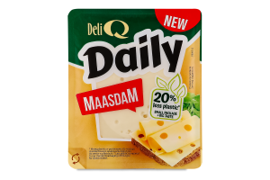 Сир Deli Q Daily Маасдам 45% DE кор/мол слайс