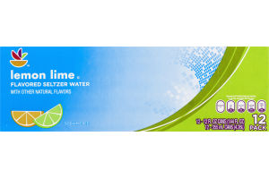 Ahold Lemon Lime Flavored Seltzer Water - 12 CT
