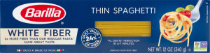 Barilla Pasta White Fiber Thin Spaghetti