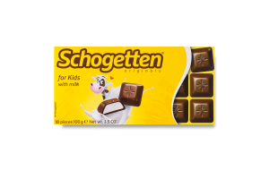 Шоколад молочный с молочной кремовой начинкой Kids Schogetten к/у 100г