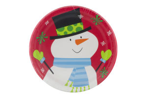 Smart Living Holiday Frosty Friends Plates 6 7/8 in dia - 8 CT