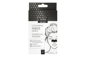 Смужки для носа очищаючі з бамбуковим вугіллям Beautyderm 3шт