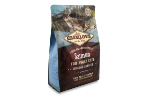 Корм д/котів з чутливим травленням Сенсетів енд Лонг хеір з лососем сухий 2кг Карнілав