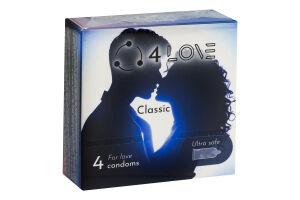 Презервативы из натурального латекса Классические 4Love 4шт