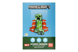 Картон кольоровий Minecraft двосторонній 10кольорів 10аркушів Yes
