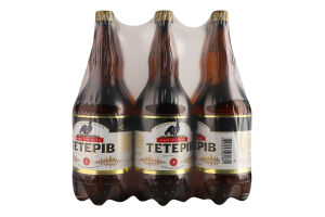 Пиво 1.2л 7% светлое фильтрованное пастеризованное крепкое Тетерів п/бут