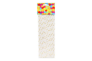 Трубочки бумажные металлик Festa 24шт