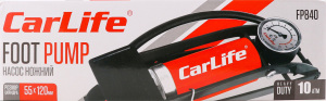 Насос ножний одноциліндровий з манометром 10Атм КарЛайф
