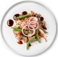 Салат з кіноа та креветками КФ