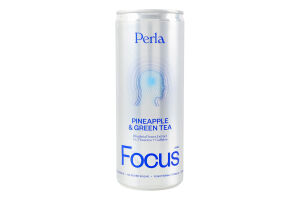 Напиток для концентрации со вкусом ананаса и зеленого чая Focus Perla Helsa ж/б 250мл