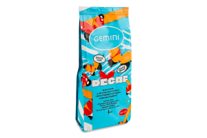 Кофе натуральный жареный в зернах без кофеина Decaf Gemini м/у 250г