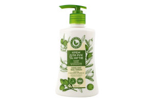 Крем д/рук та нігтів з олією оливи 300мл з дозатором Зелена косметика