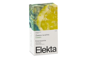 Напиток растворимый с электролитами со вкусом лимона и мяты Classic Elekta к/у 7х5г