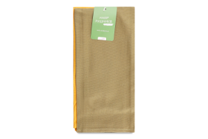 Набір рушників кухонних Клітинка зелений/гірчиця напівпанама 40*60см 2шт Homeline