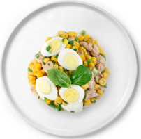 Салат из печени трески