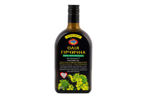 Масло горчичное нерафинированное Extra Virgin Golden Kings of Ukraine с/бут 0.5л
