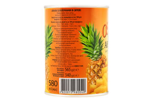 Ананас шматочками в сиропі Oscar foods з/б 565г