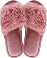 Тапочки открытые домашние женские меховые Twins №9848 36-40