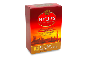 Чай черный байховый цейлонский цельнолистовой Английский аристократический Hyleys к/у 100г